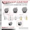 Service Caster 2 Inch MRI Safe Caster with Brake, 7/16 Inch Grip Ring Stem SCC-GR02S50-TPR-GRY-B-716138-MRI - alternate 3